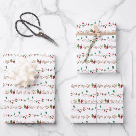 Lumière De Ma Vie Feuilles Papier Enveloppant Noël