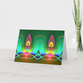 Lumière de Noël Salutation passée / carte de note