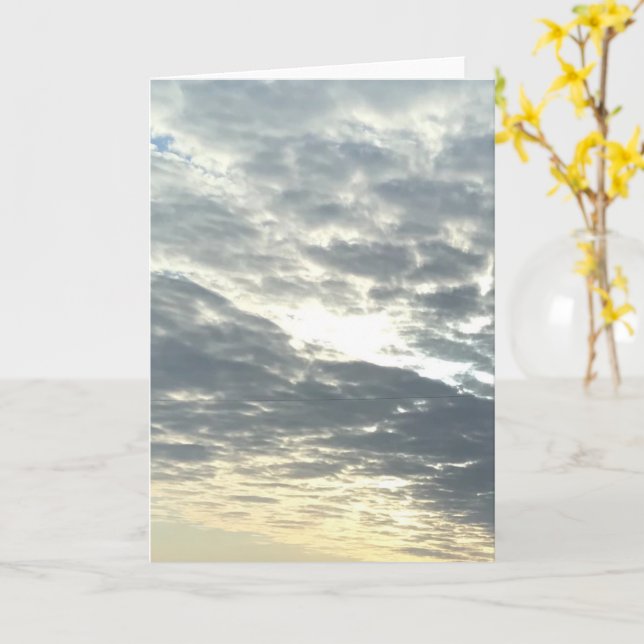 Lumière du soleil à travers la carte Nuages (Fleur jaune)