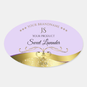 Lumière Lilac Wavy Gold avec Étiquette de produit 