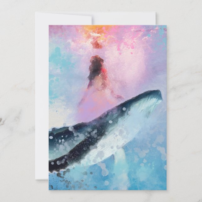 Lumière pour les baleines : Carte pour notes (Devant)
