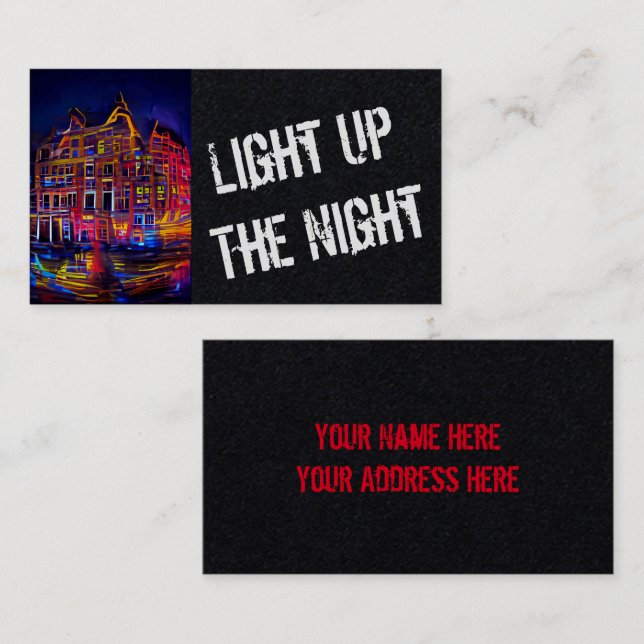 Lumière Sur La Nuit 2 - Carte de visite Couleur Vi (Devant / Derrière)