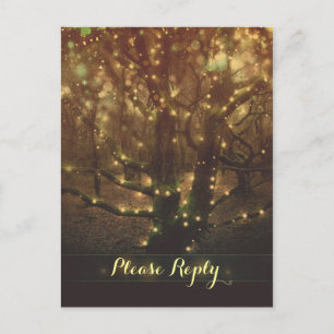 lumières à cordes arbres forestiers RSVP cartes po