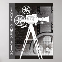 Lumières, Appareil photo, Poster Action 16x20