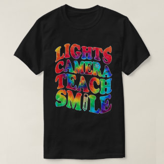 Lumières Caméra Enseignant Smile T-shirt enseignan