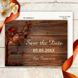 Lumières d'automne Enregistrer la date Carte posta