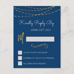 Lumières de chaîne Gold Foil et carte de réponse R