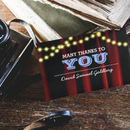 Lumières De Film Blue Bar Mitzvah Merci Note