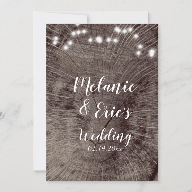 Lumières de journal de mariage rustique Programme  (Devant)