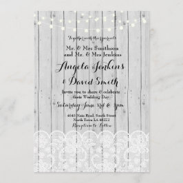 Lumières de mariage d'hiver Invitation de fête en