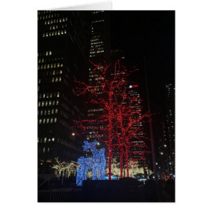 Lumières de Noël des rennes New York NYC Manhattan