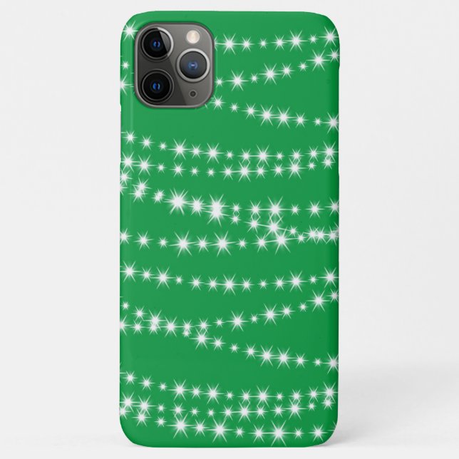 Lumières de Noël sur le coque iphone vert (Dos)