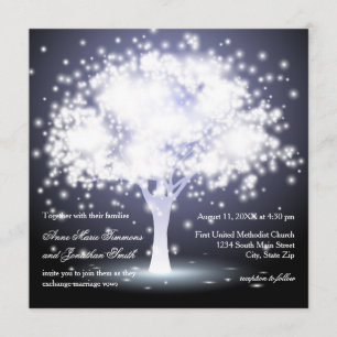 Lumières des arbres lunaires - Faire-part de maria