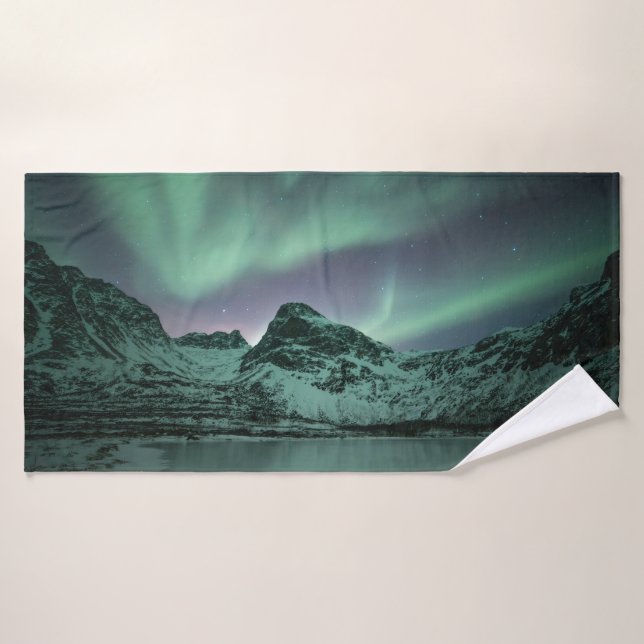 Lumières du Nord Scandinavie (Serviette de bain)