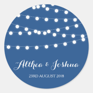 Lumières Fée Blanche Stickers mariage bleu