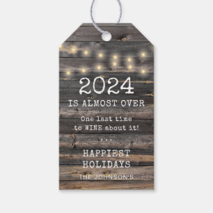 Lumières Guirlandes Étiquettes Vin Rustique 2024 E
