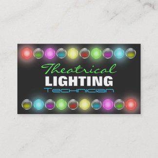 Lumières lumineuses Cartes de visite de l'éclairag