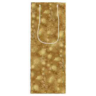Lumières & Snowflakes, Or - Sac cadeau de Noël,