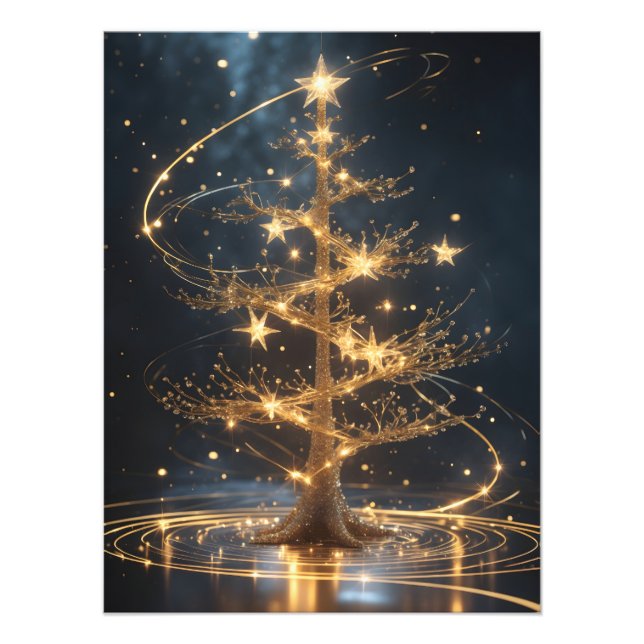 Lumina Arbor - Etheal Golden Tree Poster (Devant)
