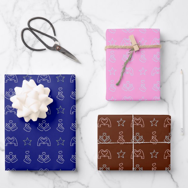 LUMINA K-Pop Holiday Collection Geschenkpapier Set (Vorderseite)