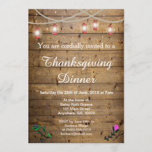Luminaire Rustique Lanterne Carte d'invitation Tha