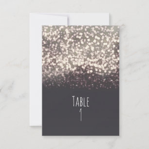 Luminaires brillants Romantique Gris Mariage carte