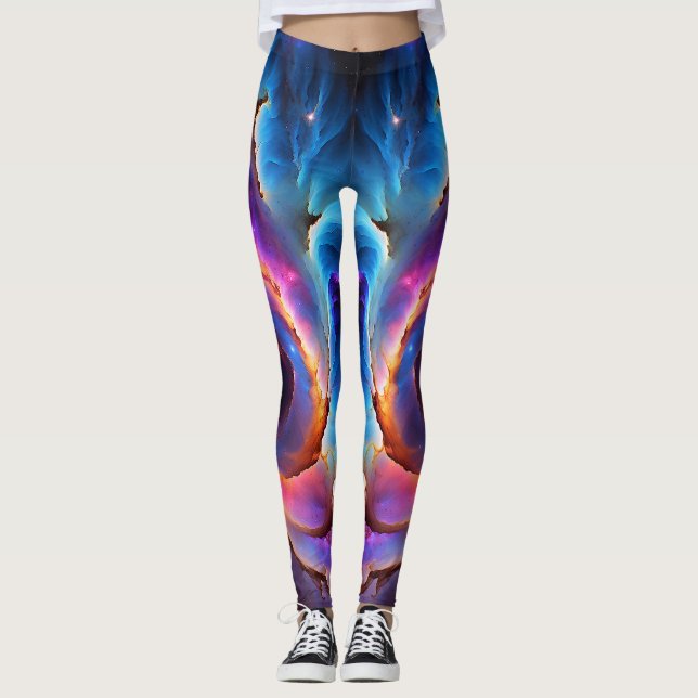 "Luminara" - Nebula und Galaxien Leggings (Vorderseite)