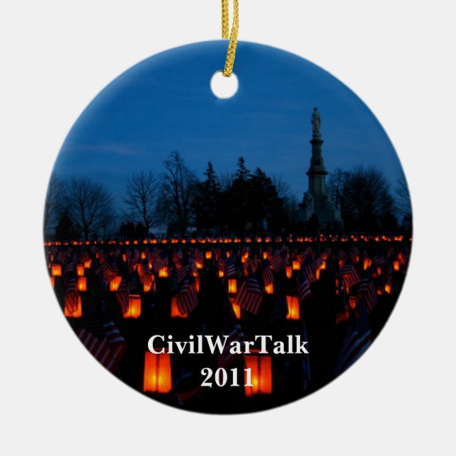 Luminary an der Gettysburg-Friedhofs-Verzierung Keramikornament (Vorne)