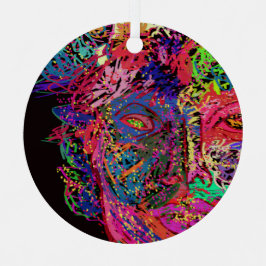 Luminescent Female Silhouette Metal Ornament