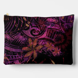 Luminescent Lava Tribal Plumeria Cosmetic Bag –  Zubehörtasche