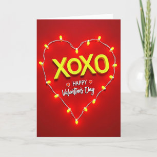 Luminescente Valentinstag Xoxo Karte