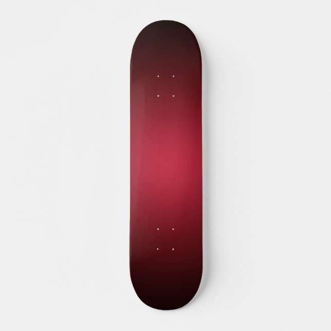 Lumineszent Red Maroon Gradient Ombre Skateboard (Vorne)