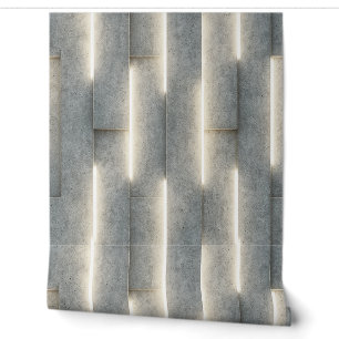 Lumineszente Betonpaneele Streifen - Zum Aufkleben Tapete