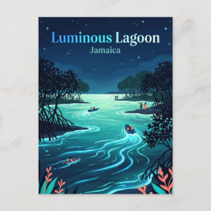 Lumineszente Lagune Jamaika Postkarte