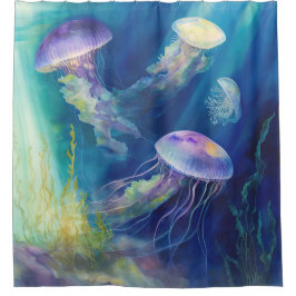 "Lumineszenz Drift: Quallen Ballet" Duschvorhang