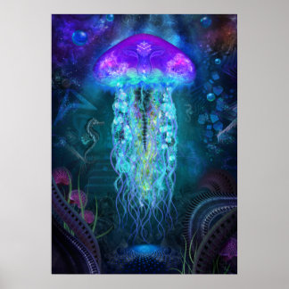 Lumineszenz-Quallen-Poster Poster