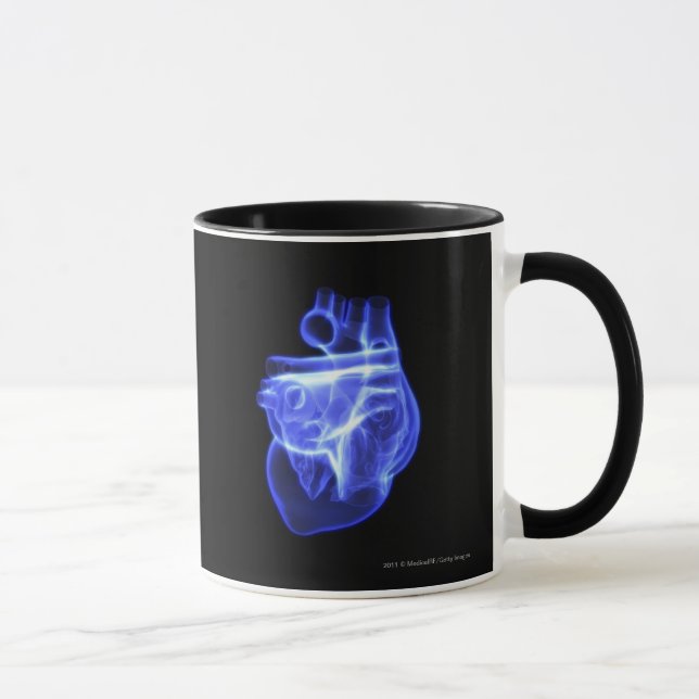Lumineszenzansicht des menschlichen Herzens Tasse (Rechts)
