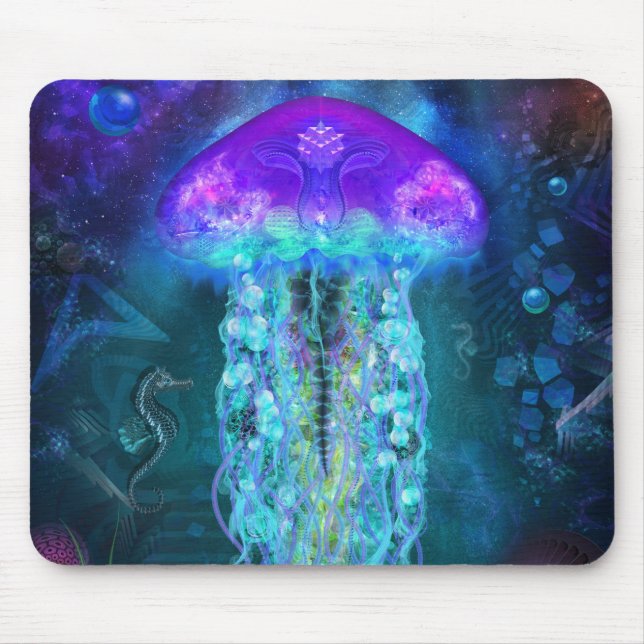 Lumineszenzquallen Mousepad (Vorne)