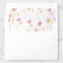 Lumineuse aquarelle florale Pavot Enveloppe Liner