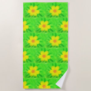 Lumineuse Fleurs de soleil brillantes Serviettes d