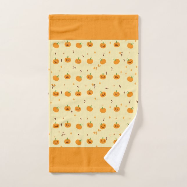 Lumineux Serviettes Halloween à main avec Citrouil (Serviette à main)