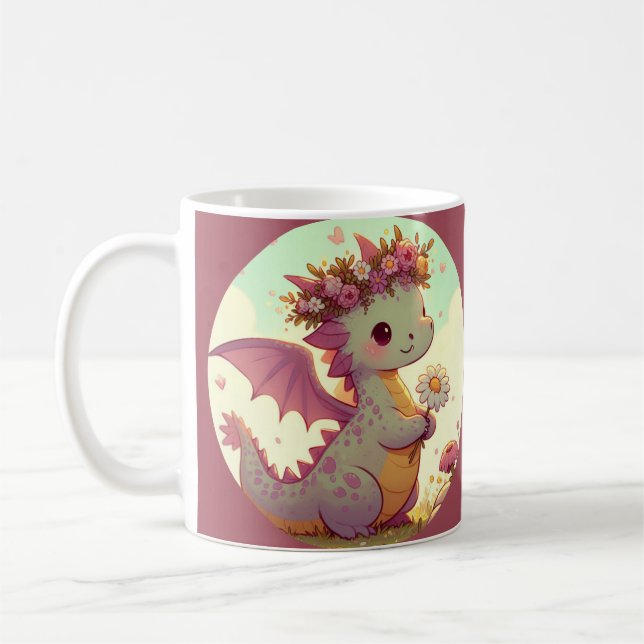 Luminexa (Ein Drache voller Sonnenbäume) Kaffeetasse (Links)