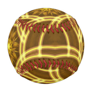 „Luminöser Sternenportal – Symmetrisches goldenes  Baseball