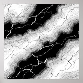 Luminöses geschmolzenes Fluss-Dekor-Schablonen-Lin Poster