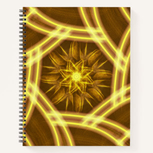 Luminöses Sternportal – Symmetrisches goldenes Fra Notizbuch