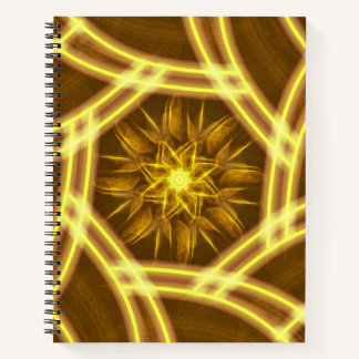 Luminöses Sternportal – Symmetrisches goldenes Fra Notizbuch