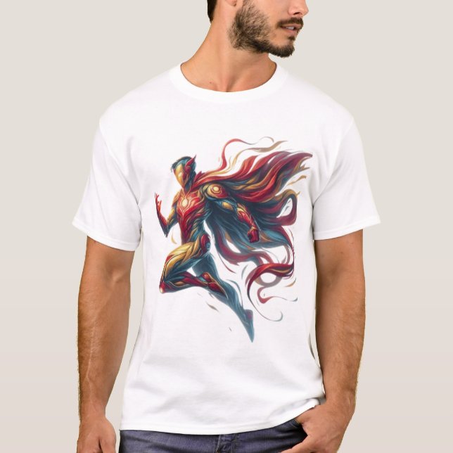 Luminosité héroïque : T-Shirt De Superhero Art Pei (Devant)