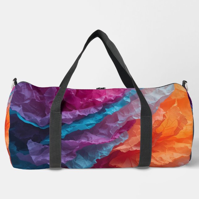 Luminous Abstract Tissue Paper Layers Duffle Bag (Vorderseite)