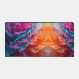 Luminous Abstract Tissue Paper Layers Schreibtischunterlage
