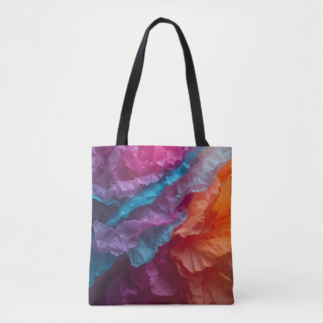 Luminous Abstract Tissue Paper Layers Tasche (Vorderseite)